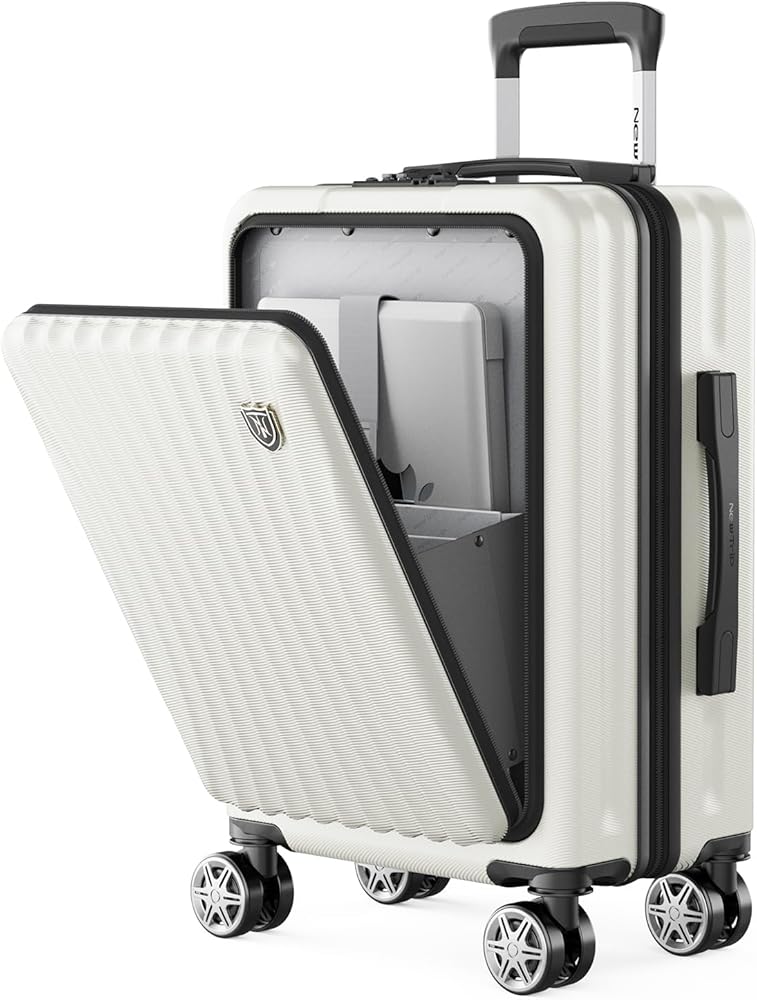 キャリーケース スーツケース 拡張型 フロントオープン キャリーバッグ ホワイト Amazon | [Yuweijie] スーツケース 拡張型 機内持ち込み